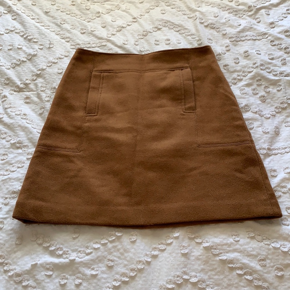 Ann Taylor Loft gold mini skirt